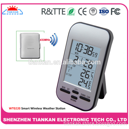 WT0220 wireless weather station with outdoor sensor
